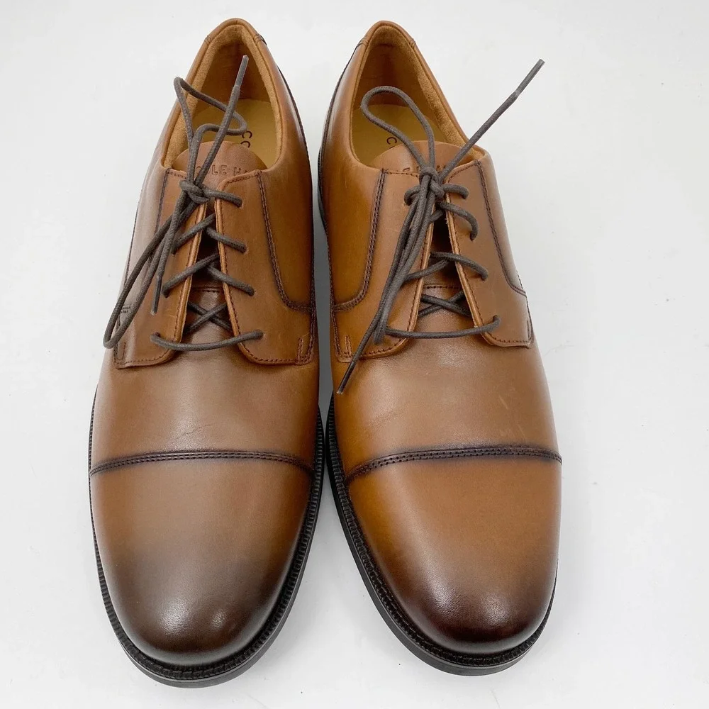 Cole Haan Bedford Grand‎ 360 Cap Toe Oxford Mens 12 M British Tan Leather NWOB